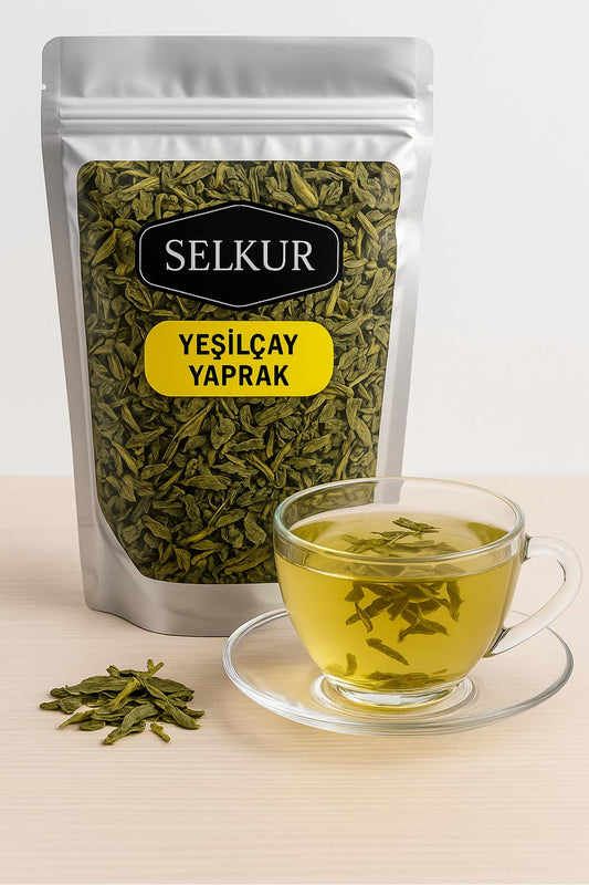 شاي أخضر أوراق تركي SELKUR سيلكور 1 كجم بمذاق ناعم لانتعاش يومي وتقليل الانتفاخ