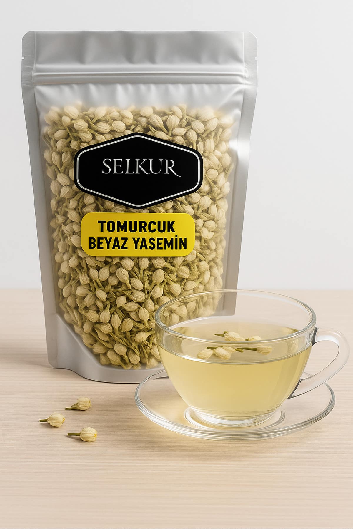 شاي الياسمين التركي SELKUR (سيلكور) 500 جم لتخفيف التوتر وتعزيز الاسترخاء بنكهة زهر طبيعية