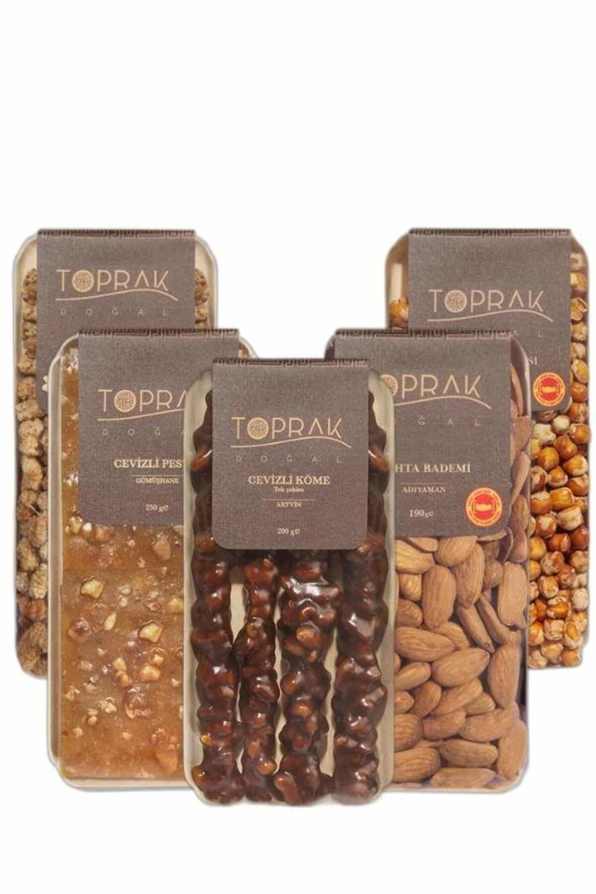 تشكيلة الشاي التركية الطبيعية Toprak Dogal توبراك دوغال توت مجفف، لبلبي آغين، كومة، بستيل بالجوز، ولوز كاهتا باك 6 أصناف لضيافة فاخرة وكسر الملل