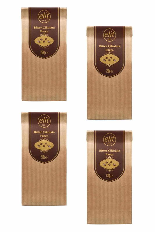 قطع شوكولاتة داكنة Elit 4 × 250 جم
