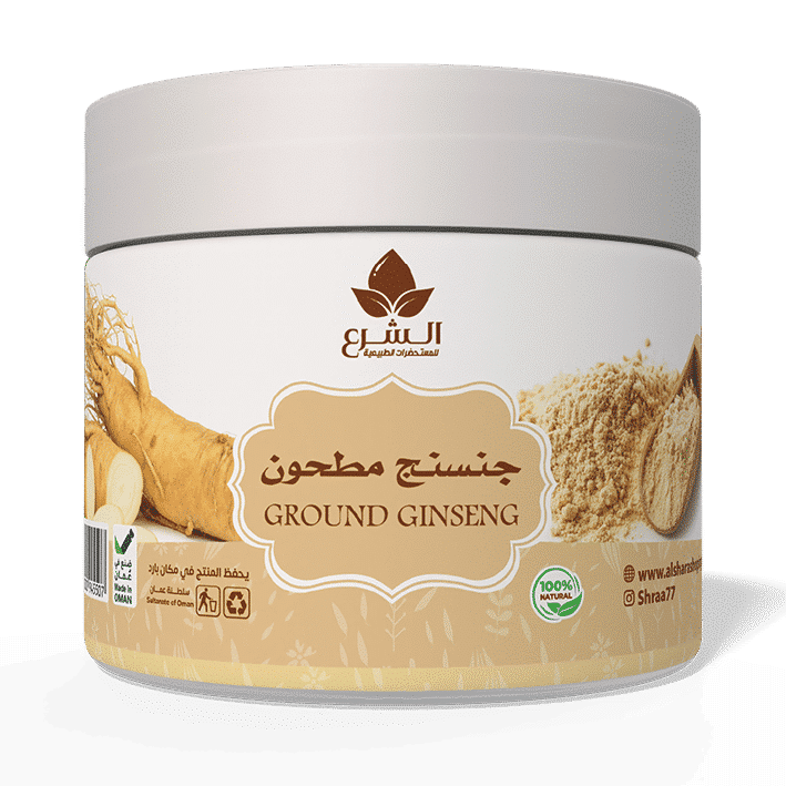 جنسنج مطحون No Brand - بدون علامة لرفع الطاقة والتركيز ودعم المناعة 100 جم