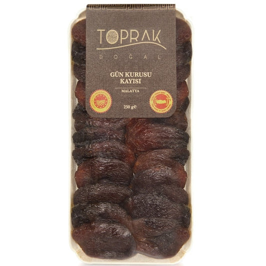 مشمش مجفف تركي الطعم الحقيقي للمشمش المجفف ملاطيا عبوة 250 جم Toprak